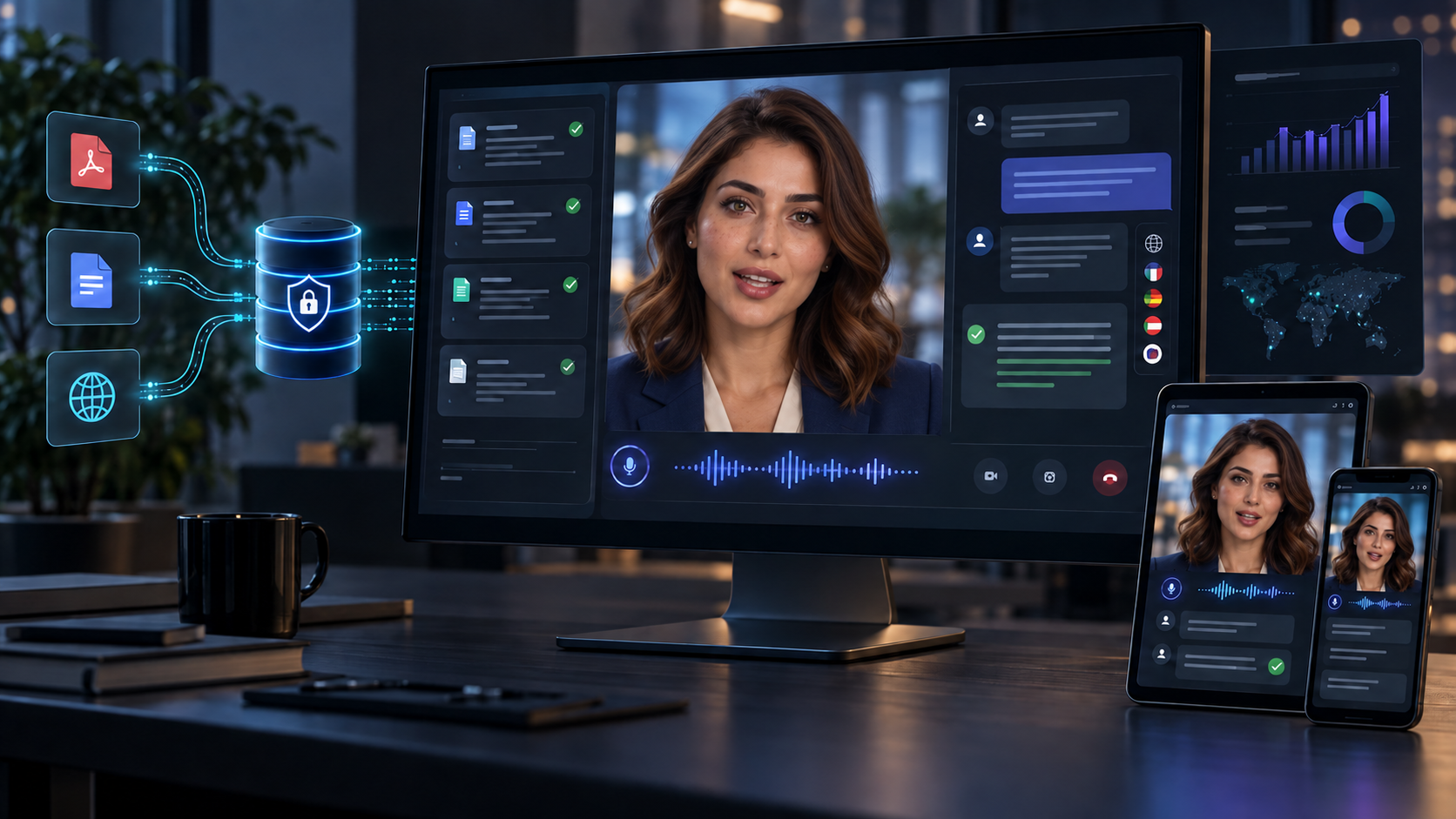 Elya AI knowledge avatar interface
